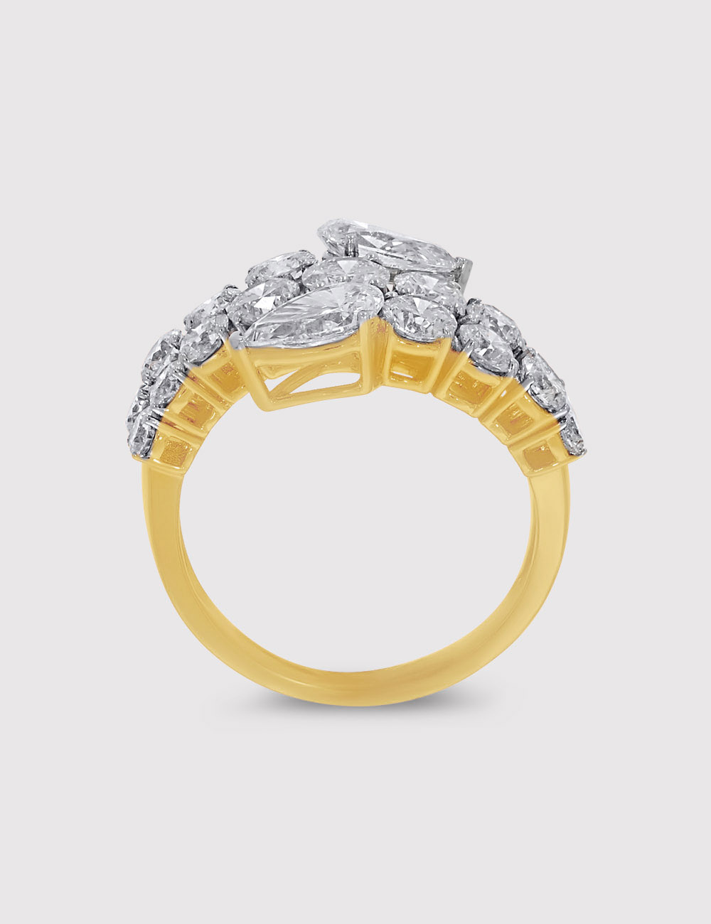 Grandeur Glow Lab Grown Diamond Ring 3.58 Carat FG-VVS, Yellow Gold, large, image 4