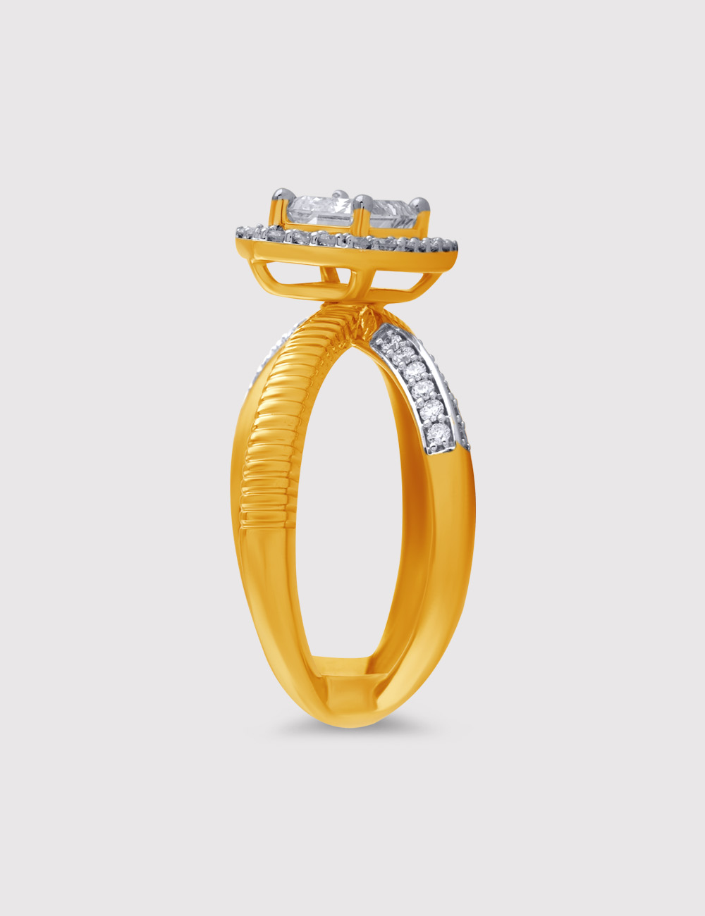 &Eacute;ternit&eacute; Halo Diamond Ring 1.33 carat FG-VVS, Yellow Gold, large, image 2
