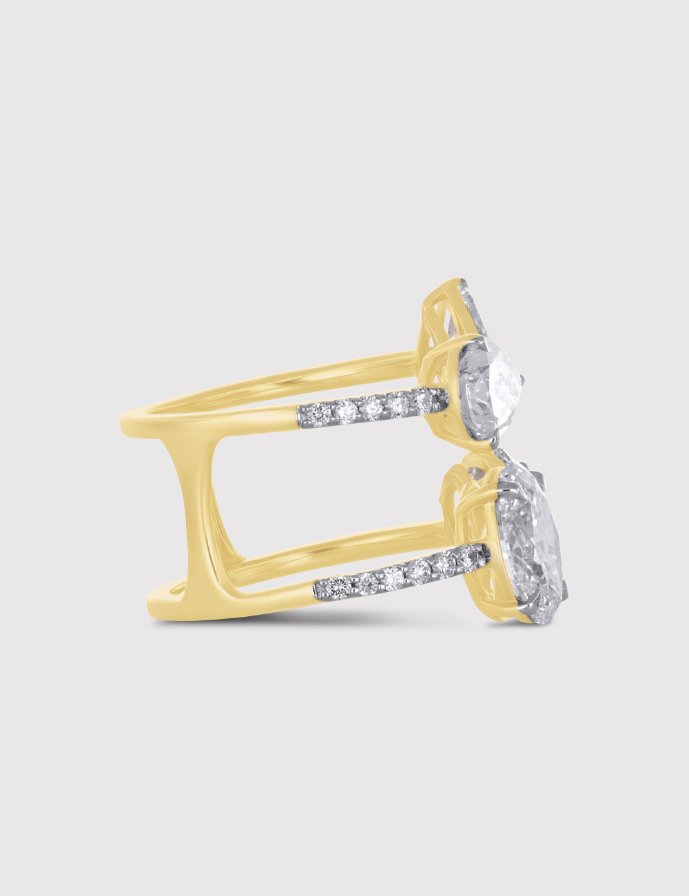 Celestia Quartet Lab Grown Diamond Ring 4.8 Carat FG-VVS, Yellow Gold, large, image 3