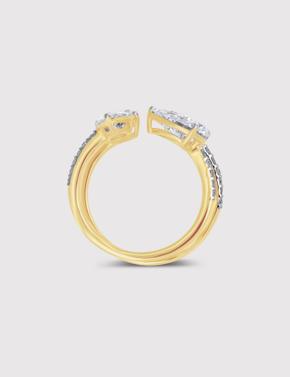 Celestia Quartet Lab Grown Diamond Ring 4.8 Carat FG-VVS, Yellow Gold, large, image 4