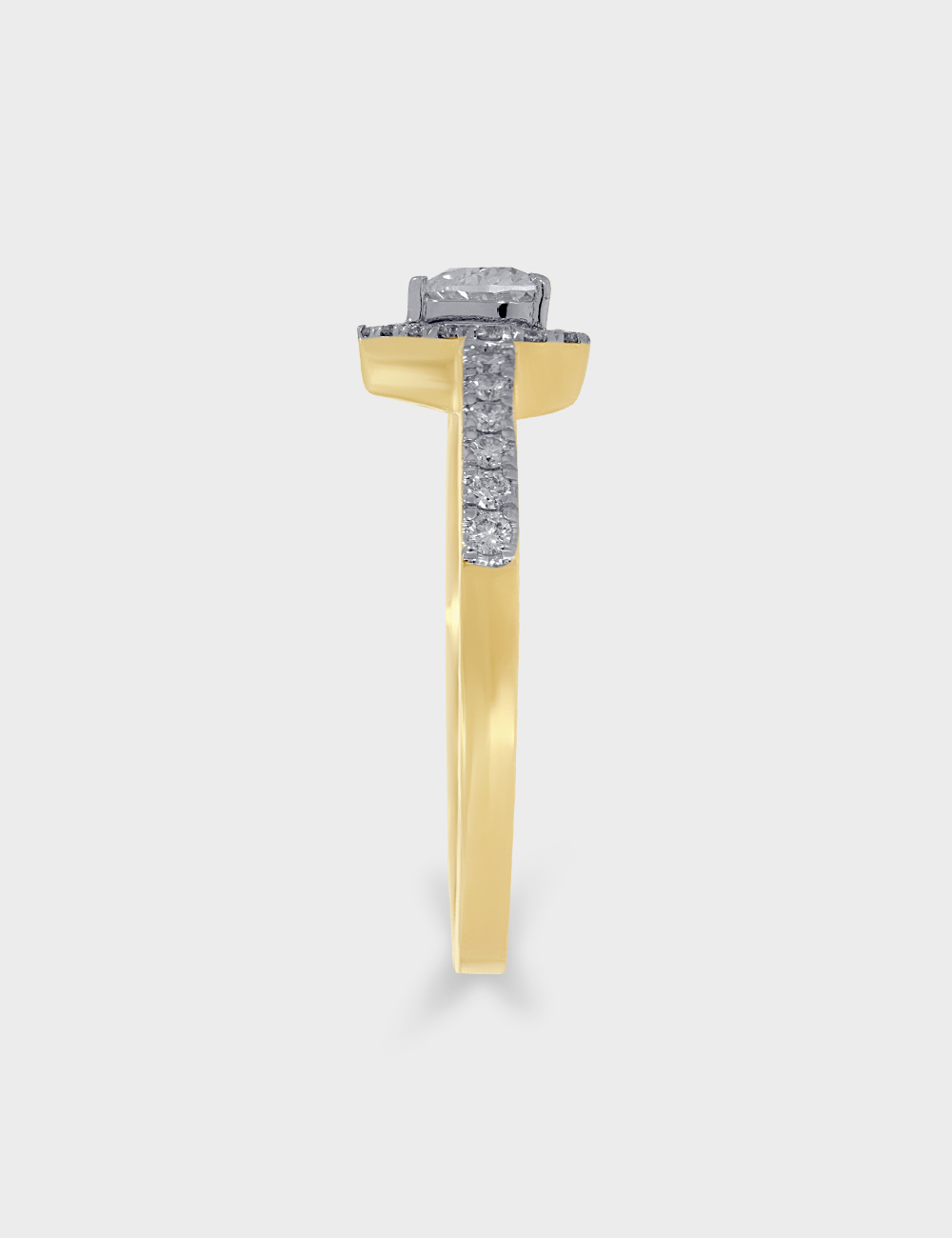 Seraphine Heart Lab Grown Diamond Ring 41 Cent FG-VVS, Yellow Gold, large, image 4