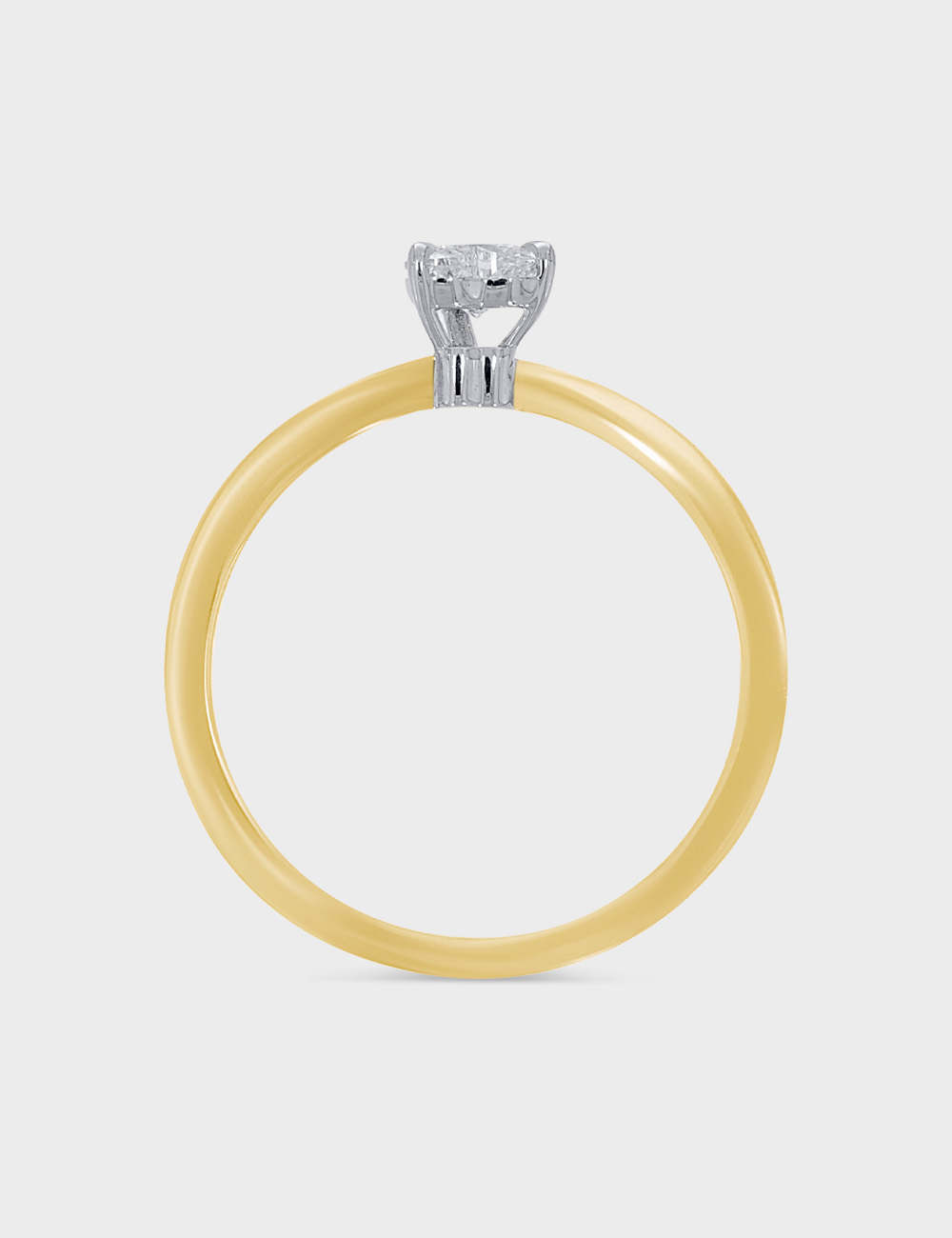 Amaris Heart Diamond Ring 0.27 cent FG-VVS, Yellow Gold, large, image 3