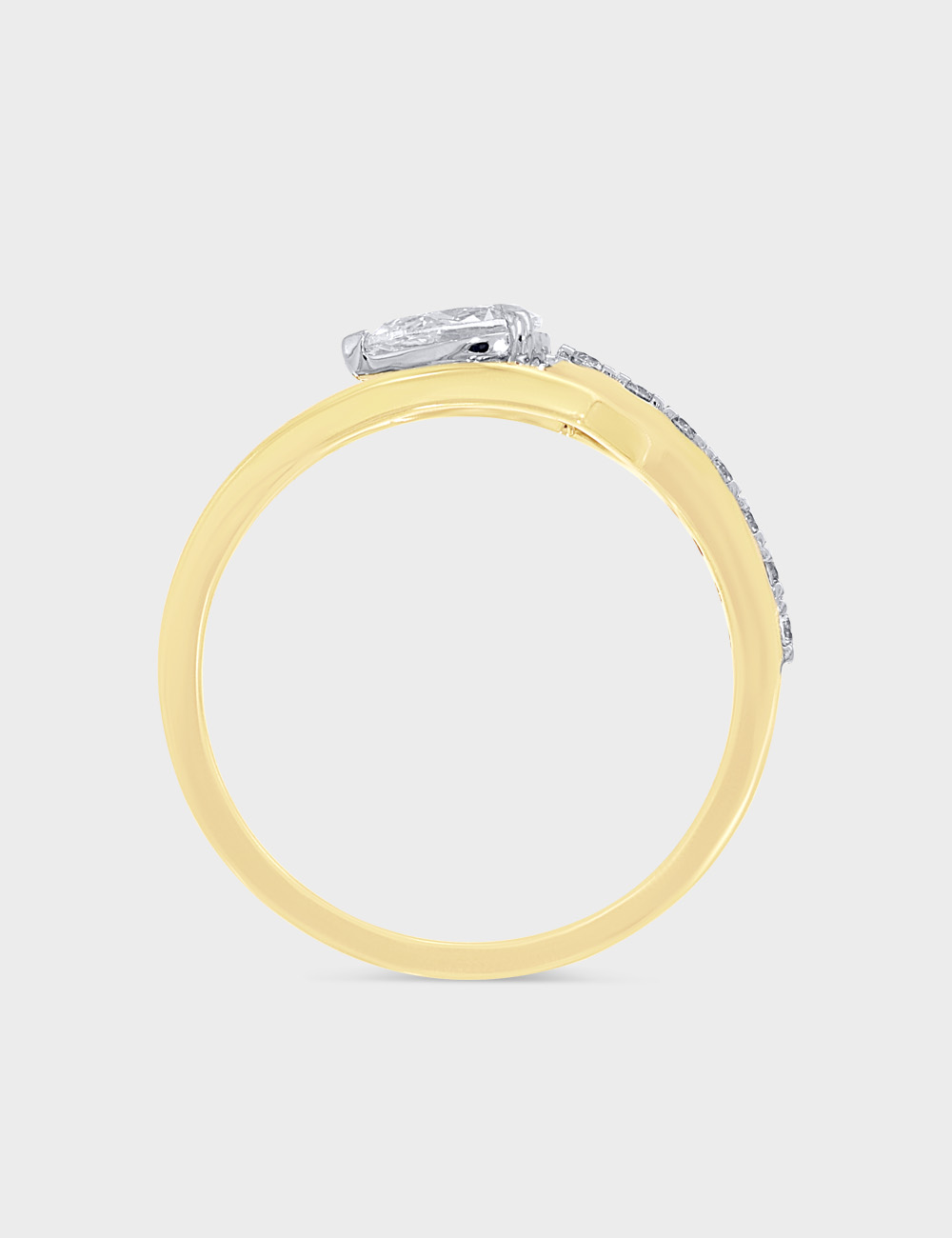 Reina Lab Grown Diamond Ring 53 Cent FG-VVS, Yellow Gold, large, image 3