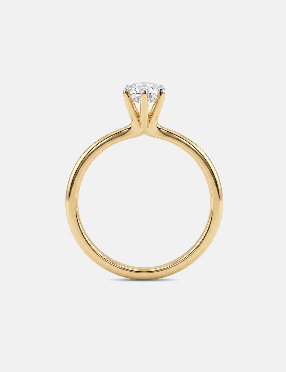 Long Story Lab Grown Diamond Ring 52 Cent FG-VVS, Yellow Gold, large, image 4