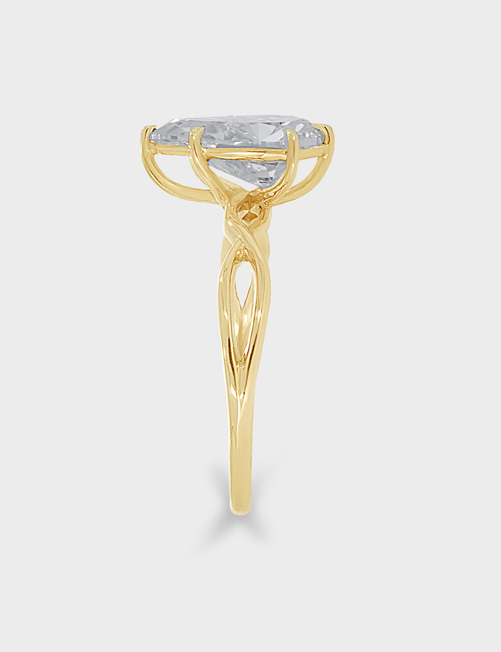 Elista Infinity Diamond Ring 2 carat FG-VVS, Yellow Gold, large, image 4