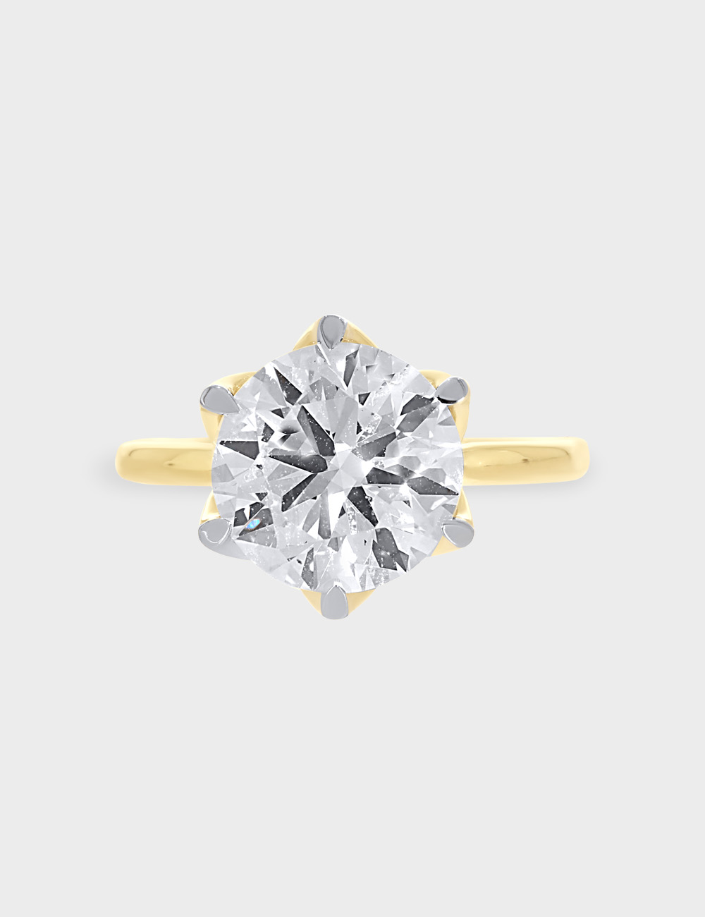 Eterna Solitaire Diamond Ring 4.02 carat FG-VVS, Yellow Gold, large, image 2
