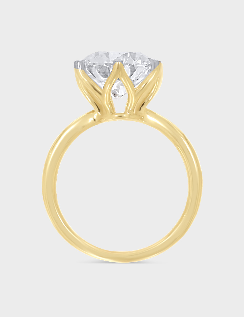 Eterna Solitaire Diamond Ring 4.02 carat FG-VVS, Yellow Gold, large, image 3
