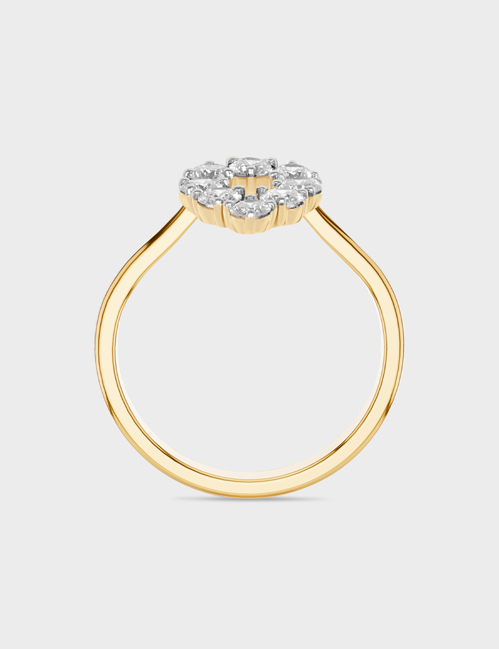 Lucid Drop Diamond Ring 0.61 cent FG-VVS, Yellow Gold, large, image 3