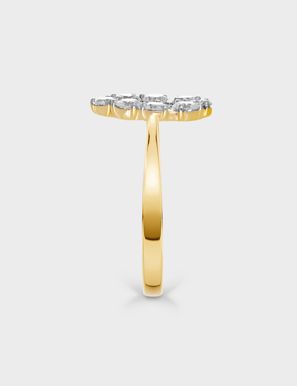Lucid Drop Diamond Ring 0.61 cent FG-VVS, Yellow Gold, large, image 4