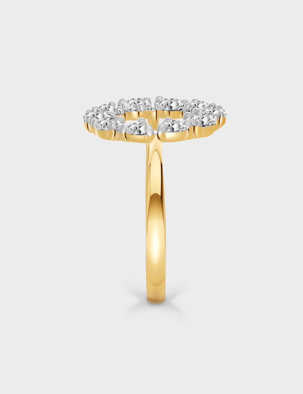 Circa Halo Lab Grown Diamond Ring 1 Carat FG-VVS, Yellow Gold, large, image 4