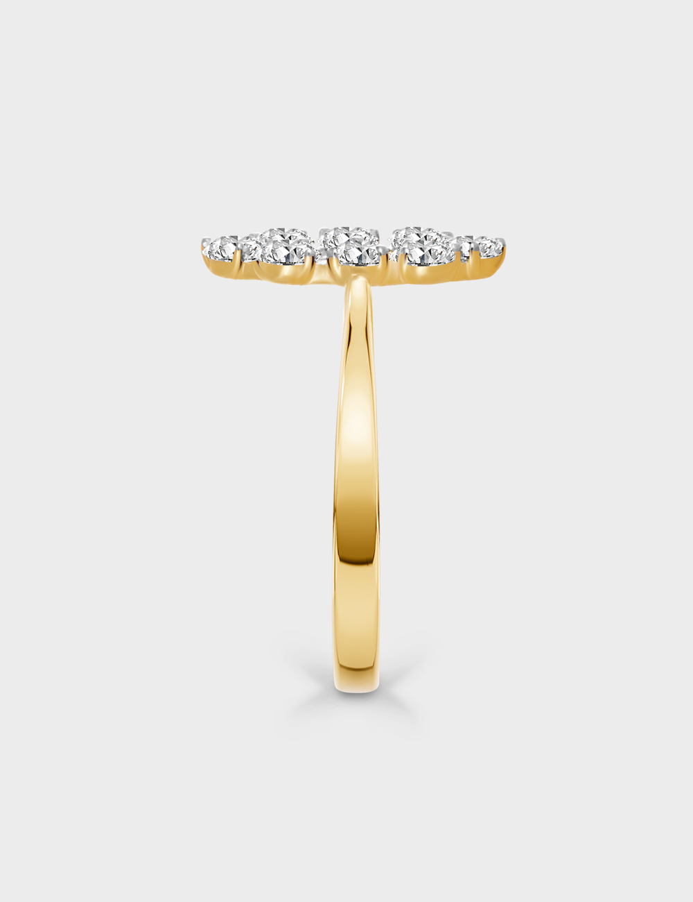 Navette Noir Diamond Ring 0.64 cent FG-VVS, Yellow Gold, large, image 4
