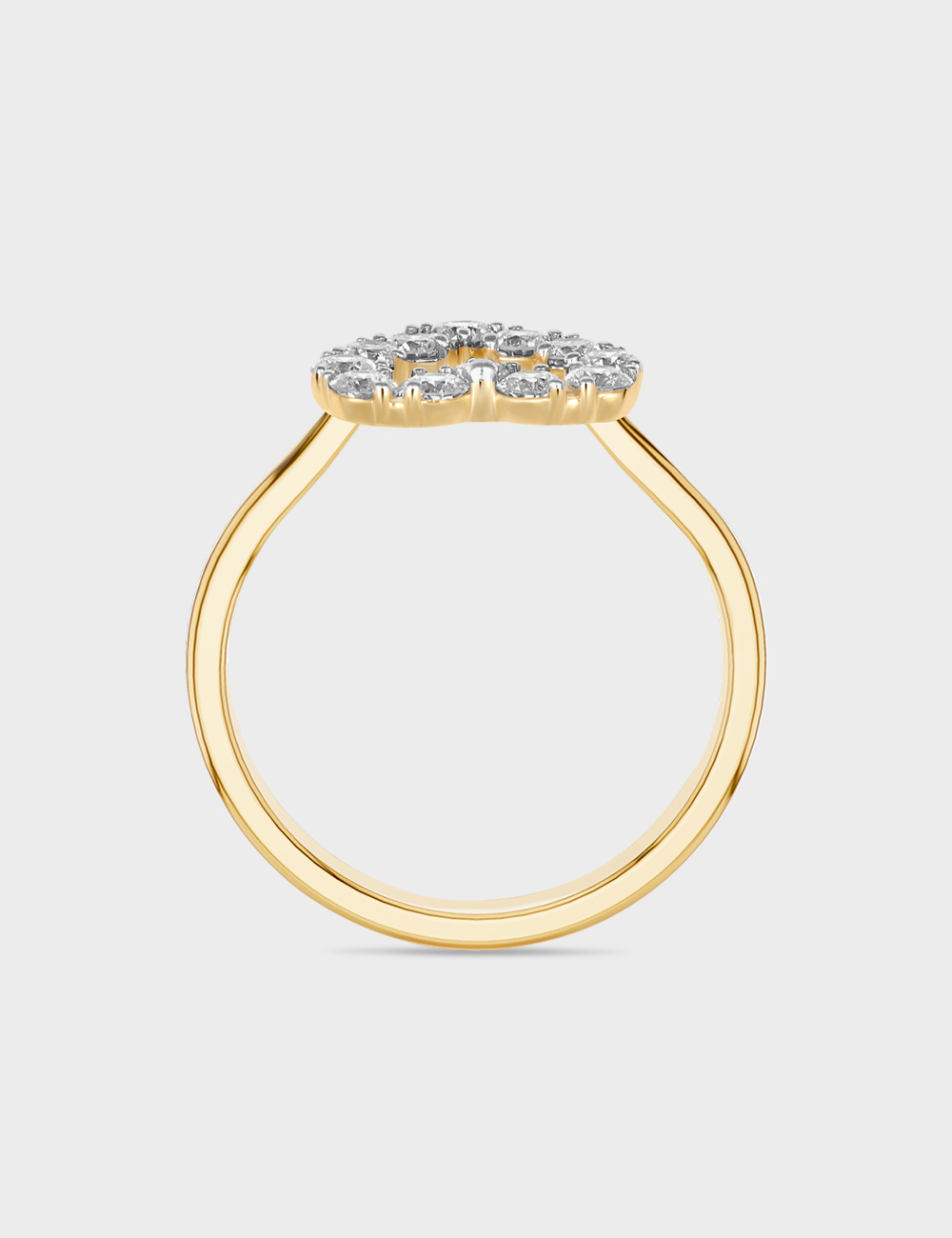 Radiant Amour Lab Grown Diamond Ring 96 Cent FG-VVS, Yellow Gold, large, image 3