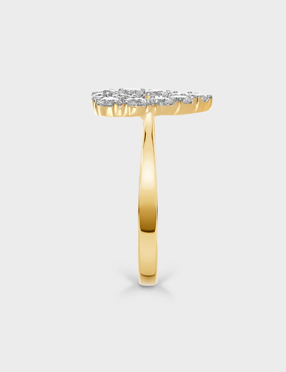Radiant Amour Lab Grown Diamond Ring 96 Cent FG-VVS, Yellow Gold, large, image 4