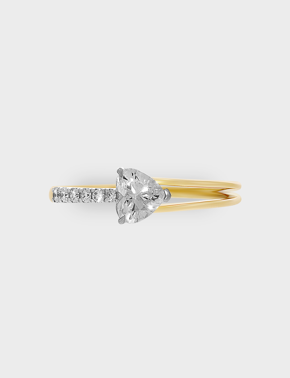 Desired Muse Lab Grown Diamond Ring 62 Cent FG-VVS, Yellow Gold, large, image 2