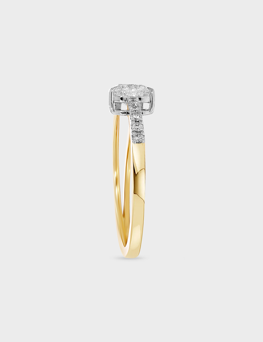 Desired Muse Lab Grown Diamond Ring 62 Cent FG-VVS, Yellow Gold, large, image 3