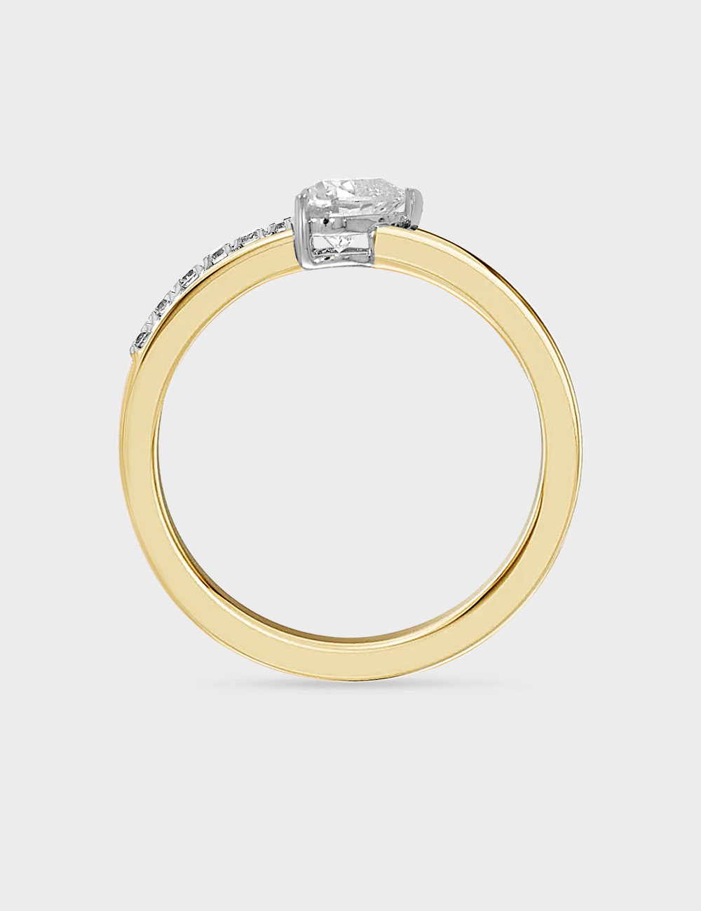 Desired Muse Lab Grown Diamond Ring 62 Cent FG-VVS, Yellow Gold, large, image 4