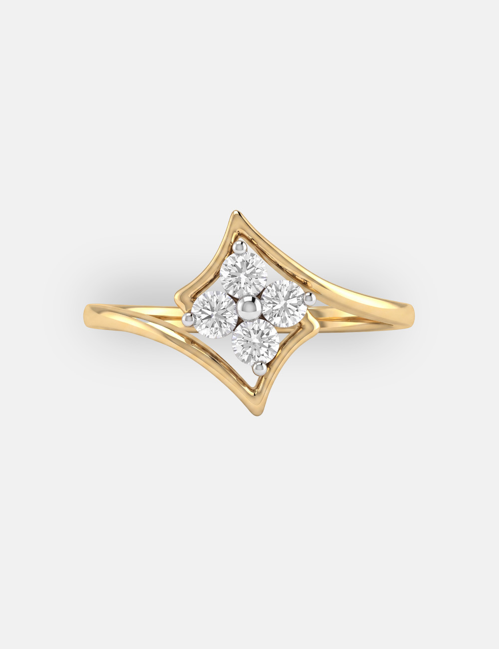 Little Luck Lab-Grown Diamond Ring 26 cent FG-VS, Yellow Gold, large, image 2