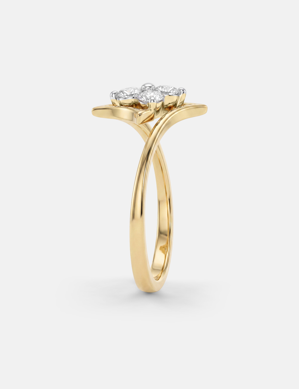 Little Luck Lab-Grown Diamond Ring 26 cent FG-VS, Yellow Gold, large, image 3