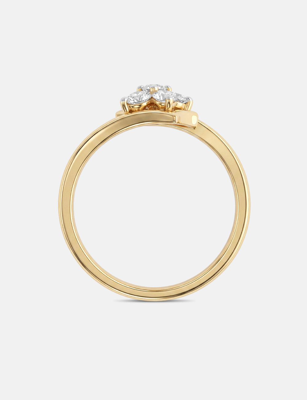 Little Luck Lab-Grown Diamond Ring 26 cent FG-VS, Yellow Gold, large, image 4