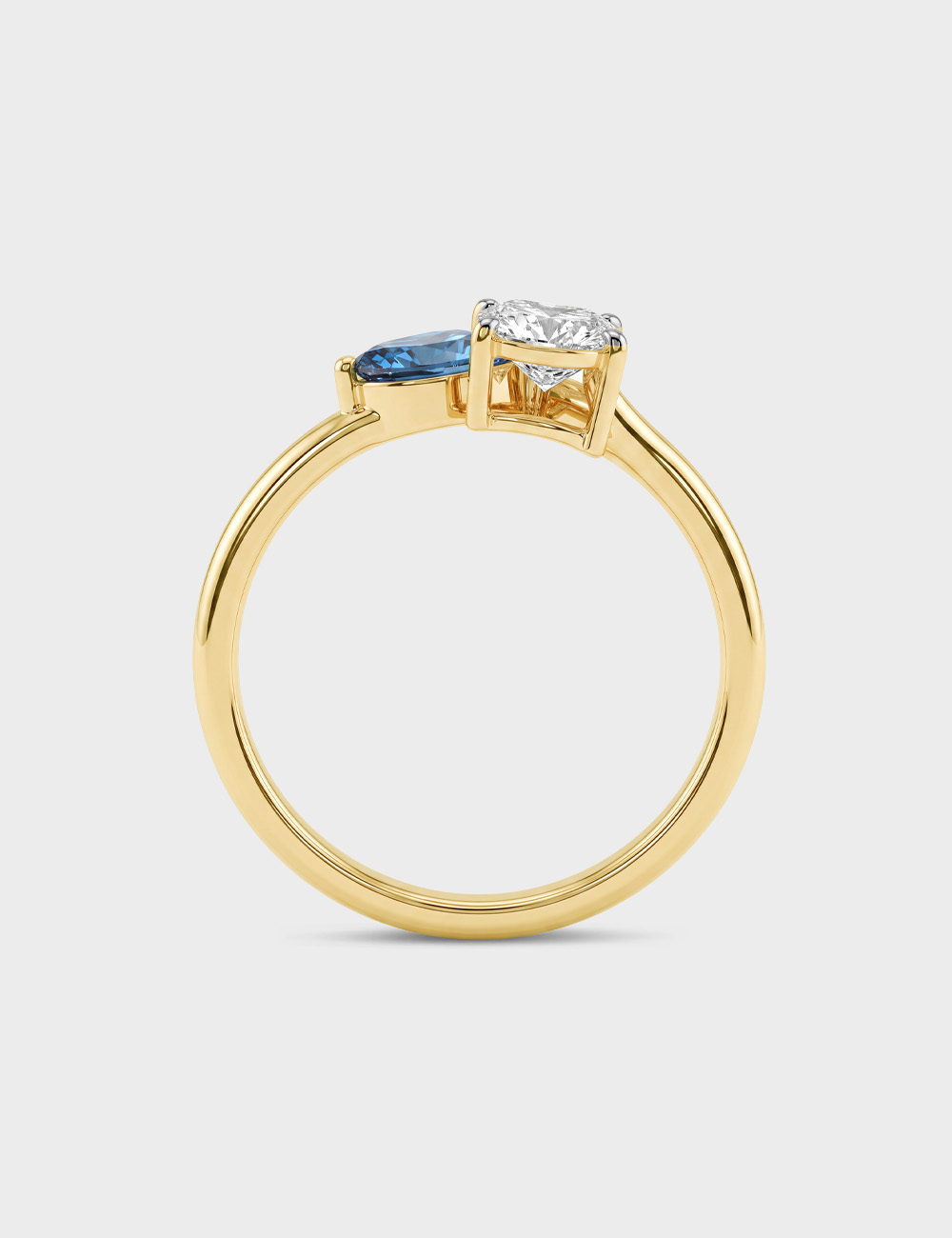 Blue Hour Lab Grown Diamond Ring 0.76 Cent FG-VVS, Yellow Gold, large, image 4