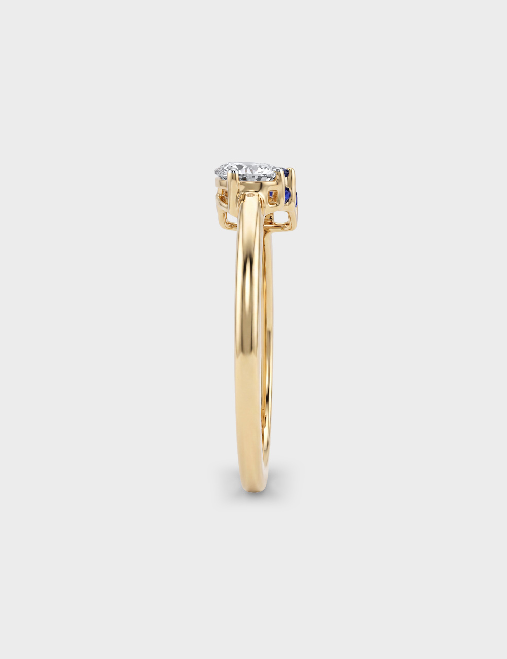 The Contrast Lab Grown Diamond Ring 0.8 Cent FG-VVS, Yellow Gold, large, image 3