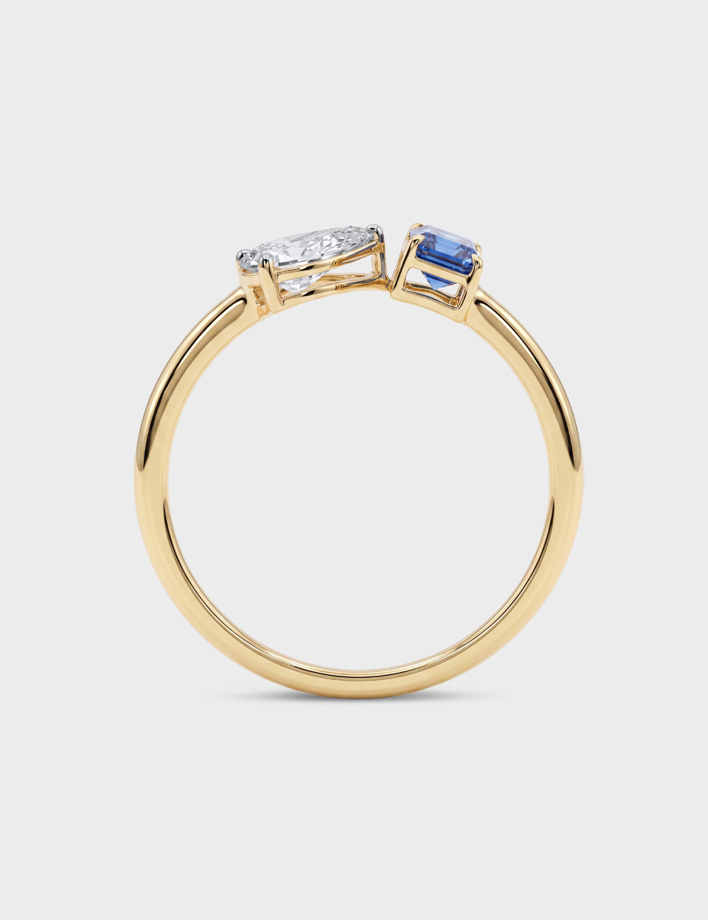 The Contrast Lab Grown Diamond Ring 0.8 Cent FG-VVS, Yellow Gold, large, image 4