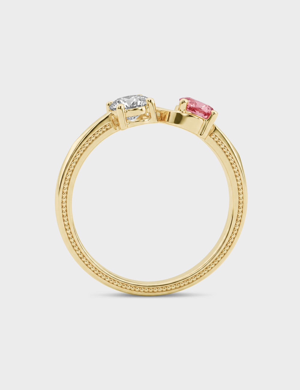 Statement Line Lab Grown Diamond Ring 0.72 Cent FG-VVS, Yellow Gold, large, image 3