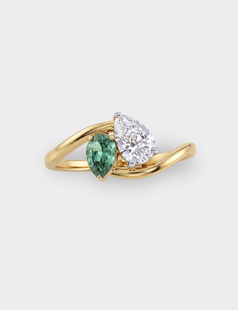 Frost & Ivy Lab Grown Diamond Ring 0.78 Cent FG-VVS, Yellow Gold, large, image 2