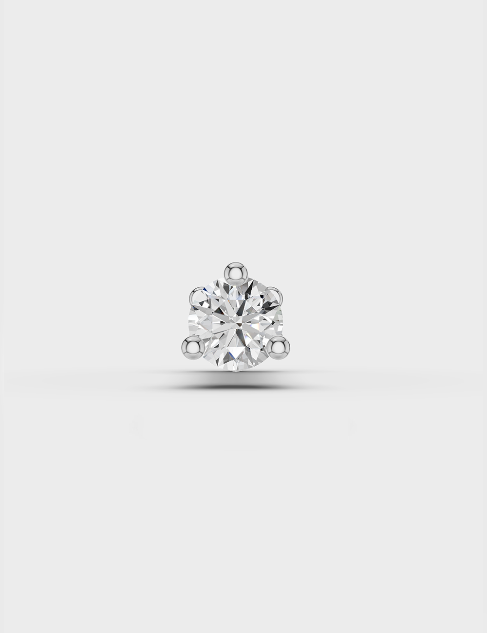 Alluring Lab Grown Diamond Nose Pin 8 Cent FG-VVS, White Gold, large, image 2