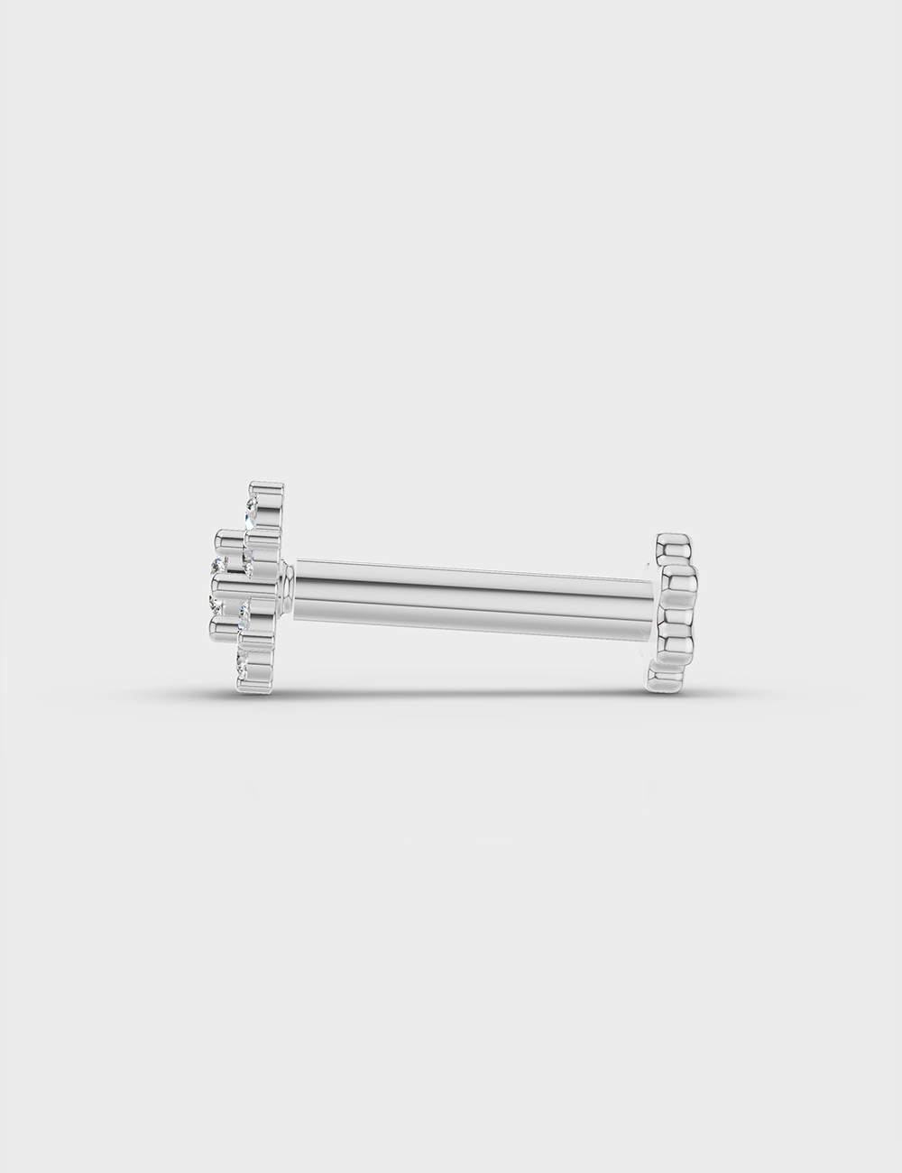 Starry Lab Grown Diamond Nose Pin 10 Cent FG-VVS, White Gold, large, image 3