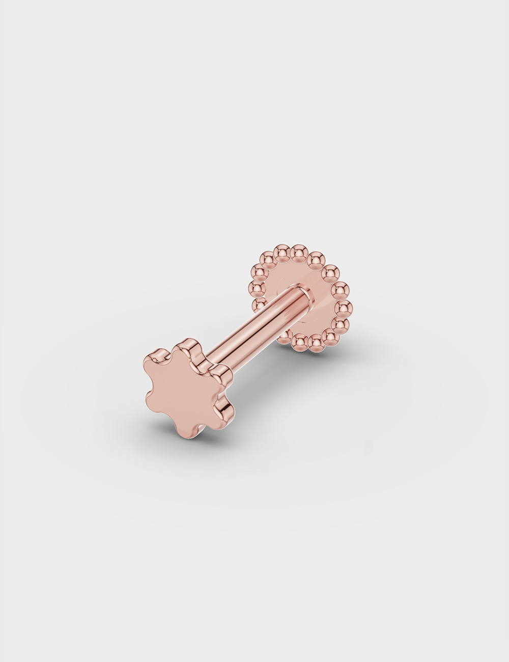 Shimmery Diamond Nose Pin 8 Cent FG-VVS, Rose Gold, large, image 4