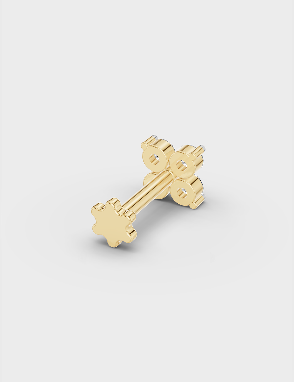 Refined Diamond Nose Pin 12 Cent FG-VVS, Yellow Gold, large, image 4