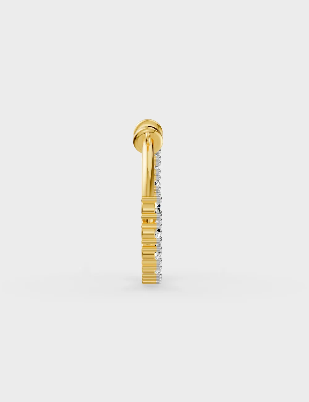 Aurora Glow Diamond Nosepin 0.7 cent FG-VVS, Yellow Gold, large, image 4