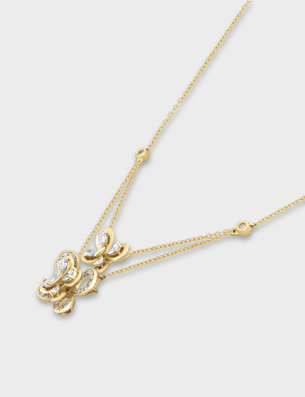 Winged Aura Diamond Pendant 1.02 carat FG-VVS, Yellow Gold, large, image 2