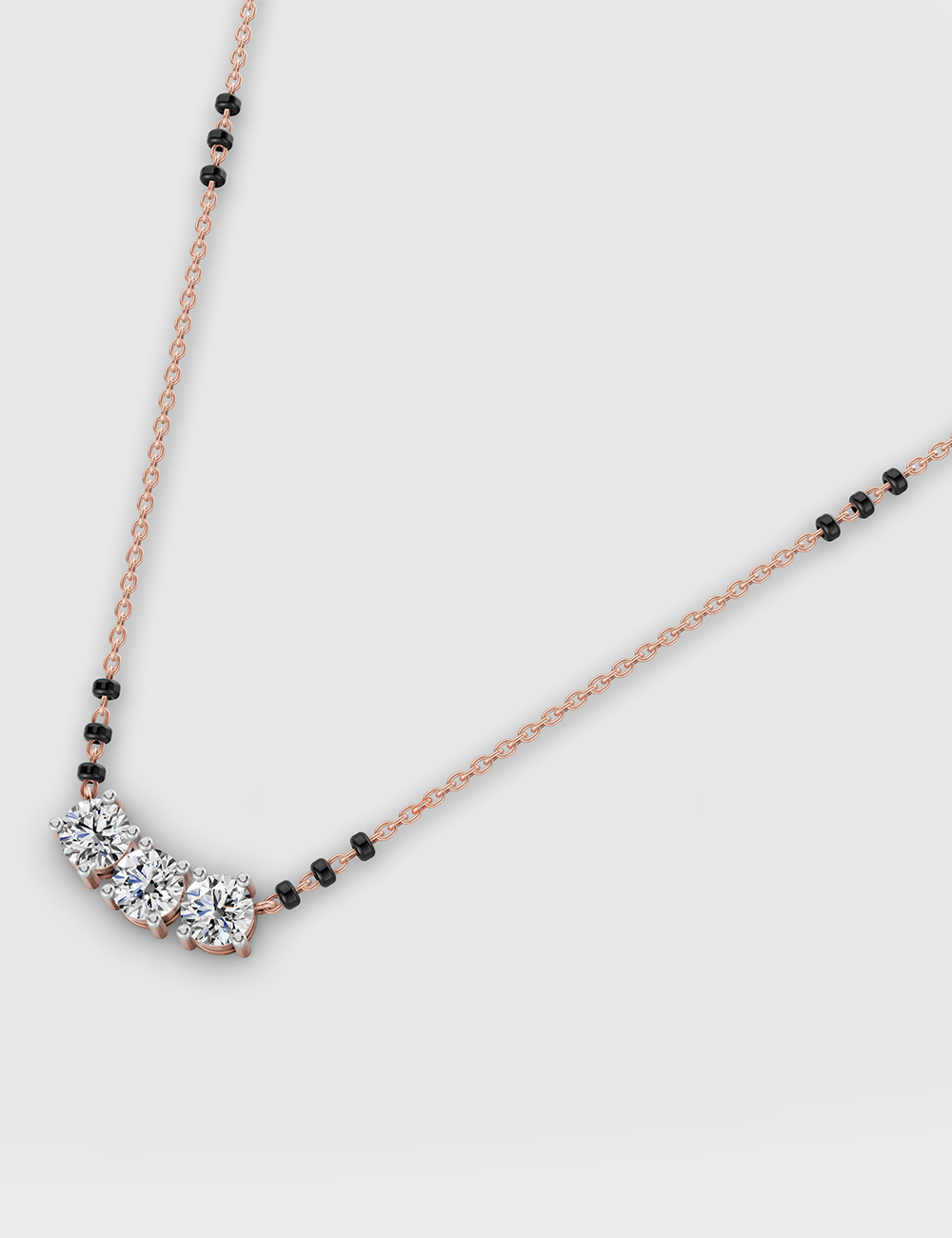 Sublime Solitaire Pendant 90 cent FG-VVS, Rose Gold, large, image 2