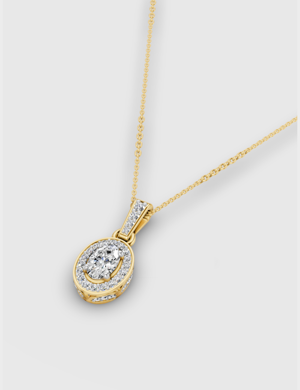 Angelic Glow Diamond Pendant 80 cent FG-VVS, Yellow Gold, large, image 2