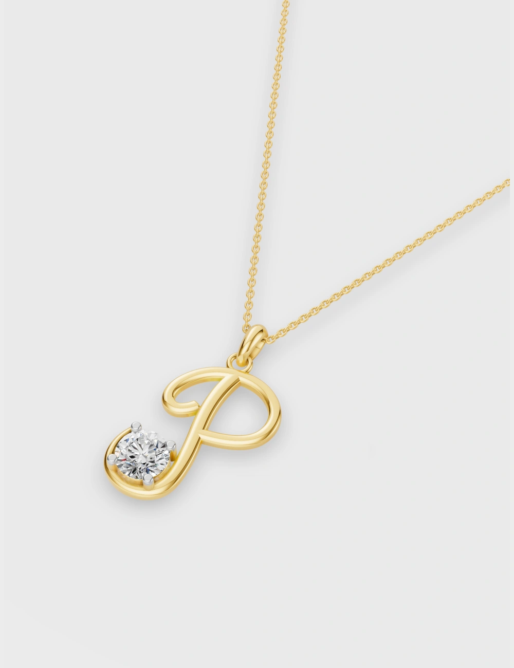 Persona P Diamond Pendant 21 cent FG-VVS, Yellow Gold, large, image 2