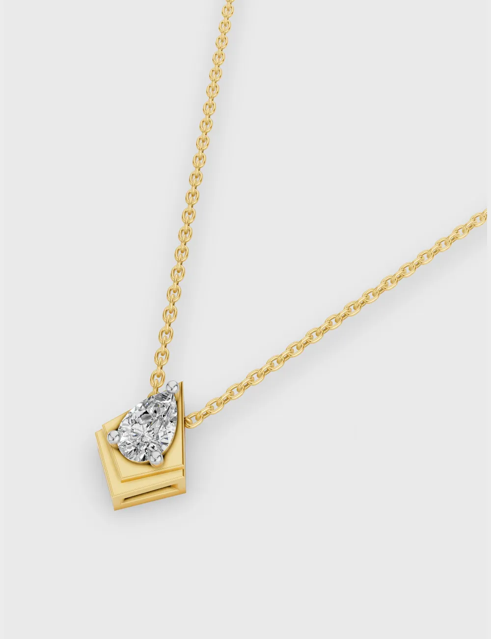 Aura Spark Diamond Pendant 0.4 cent FG-VVS, Yellow Gold, large, image 2