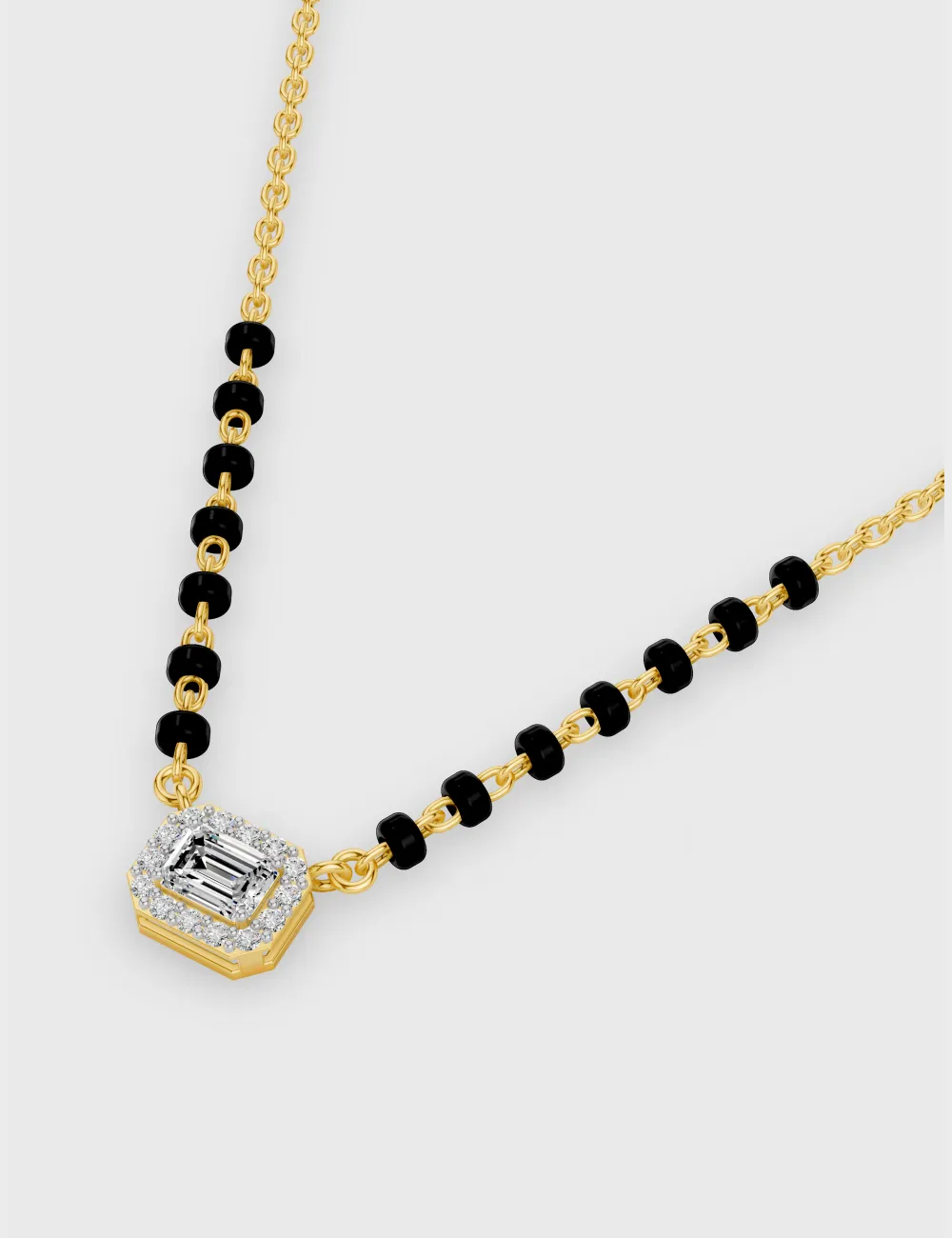 Heritage Glow Diamond Mangalsutra 0.41 cent FG-VVS, Yellow Gold, large, image 2