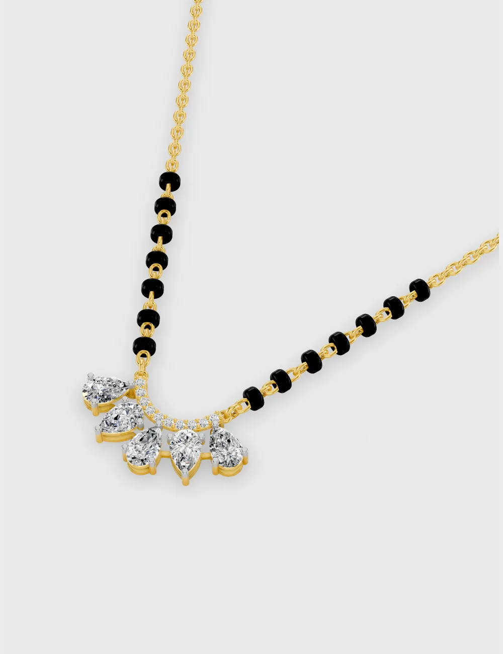 Seraphina Diamond Mangalsutra 1.44 carat FG-VVS, Yellow Gold, large, image 2