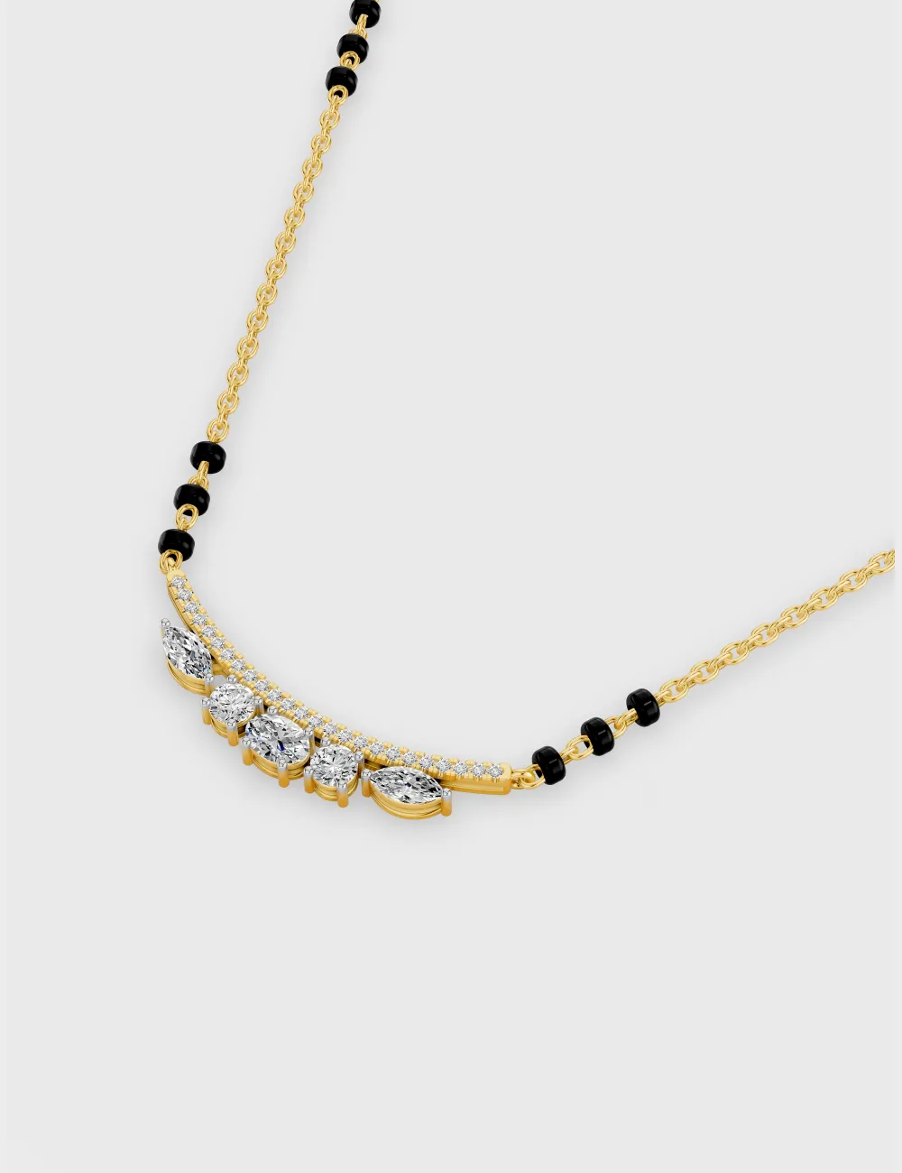 Eterna Glow Diamond Mangalsutra 2.18 carat FG-VVS, Yellow Gold, large, image 2