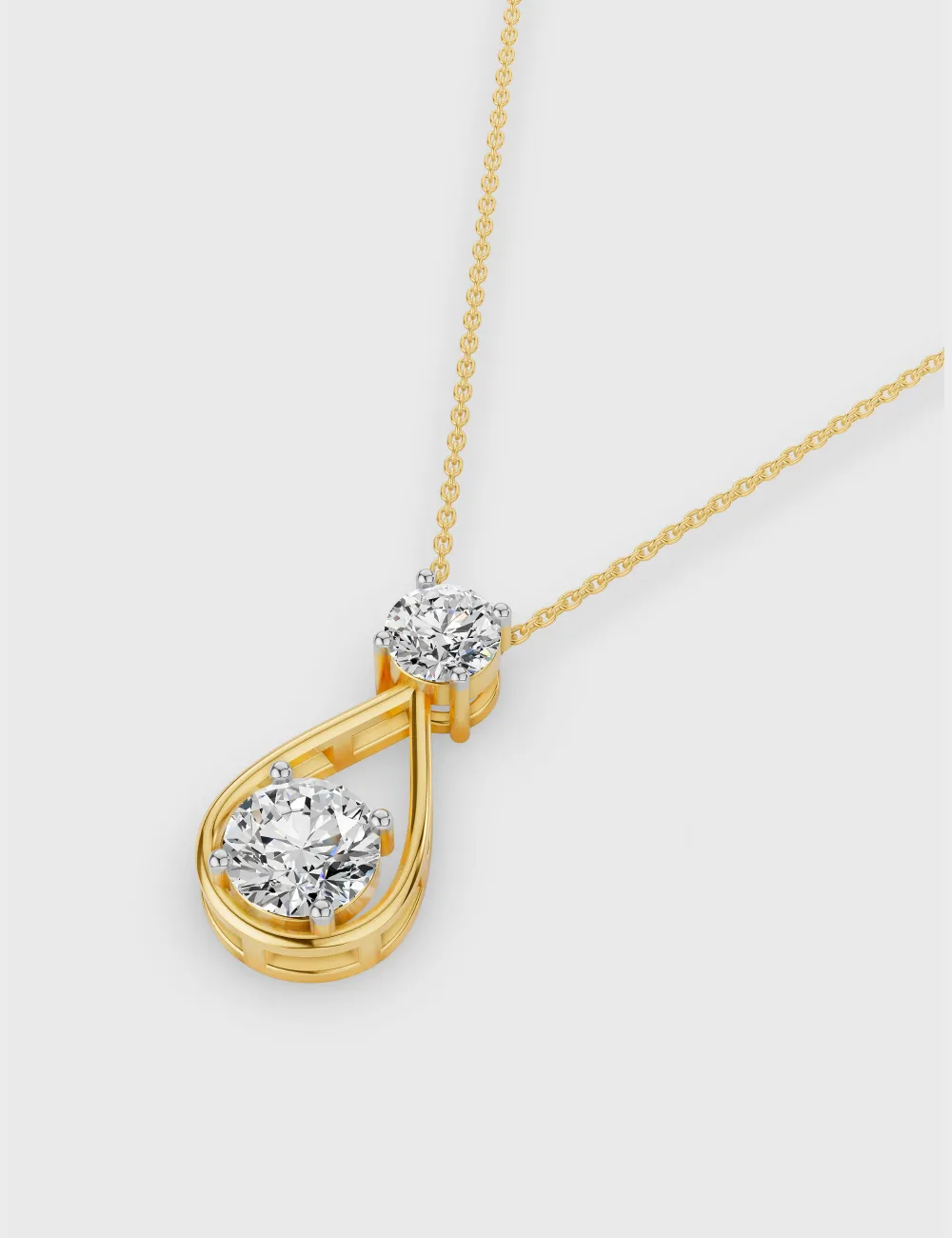 Infinite Glow Diamond Pendant 1.14 carat FG-VVS, Yellow Gold, large, image 2