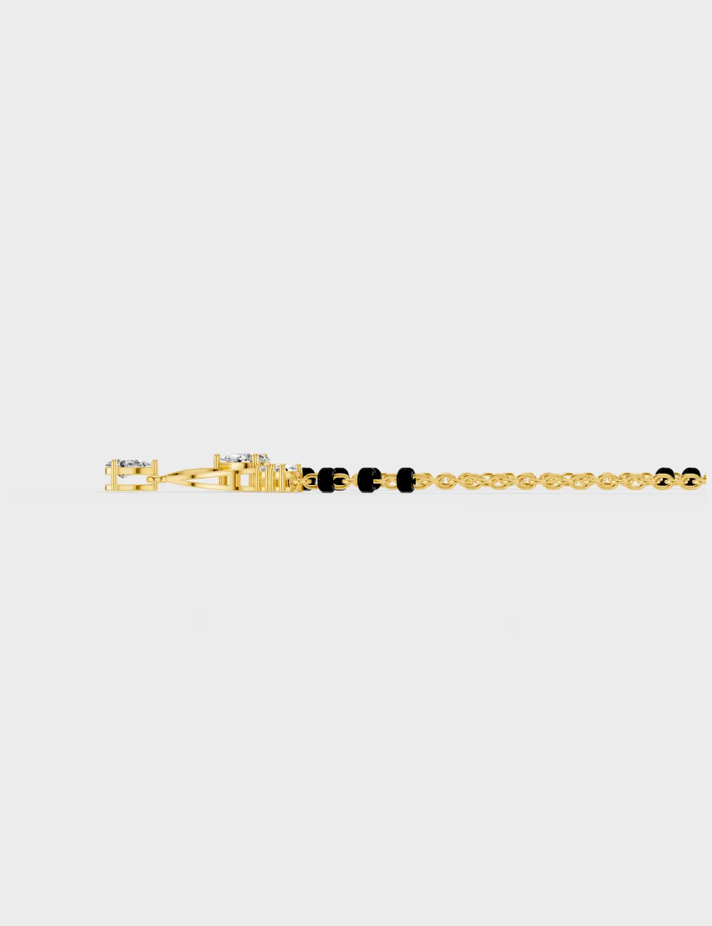Radiant Moments Diamond Mangalsutra 1.12 carat FG-VVS, Yellow Gold, large, image 3