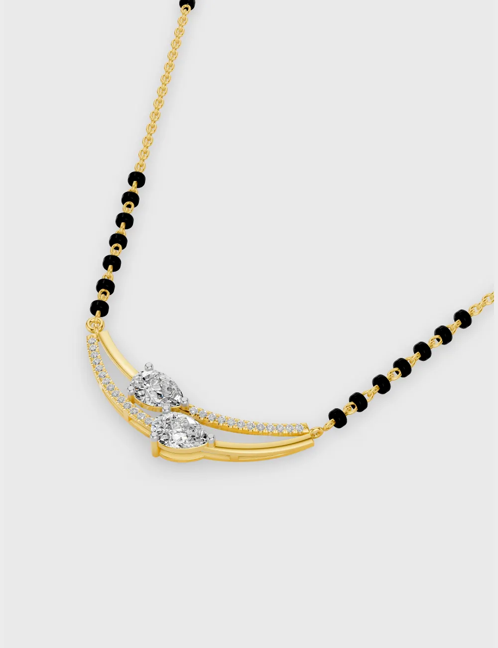Sublime Elegance Diamond Mangalsutra 2.11 carat FG-VVS, Yellow Gold, large, image 2