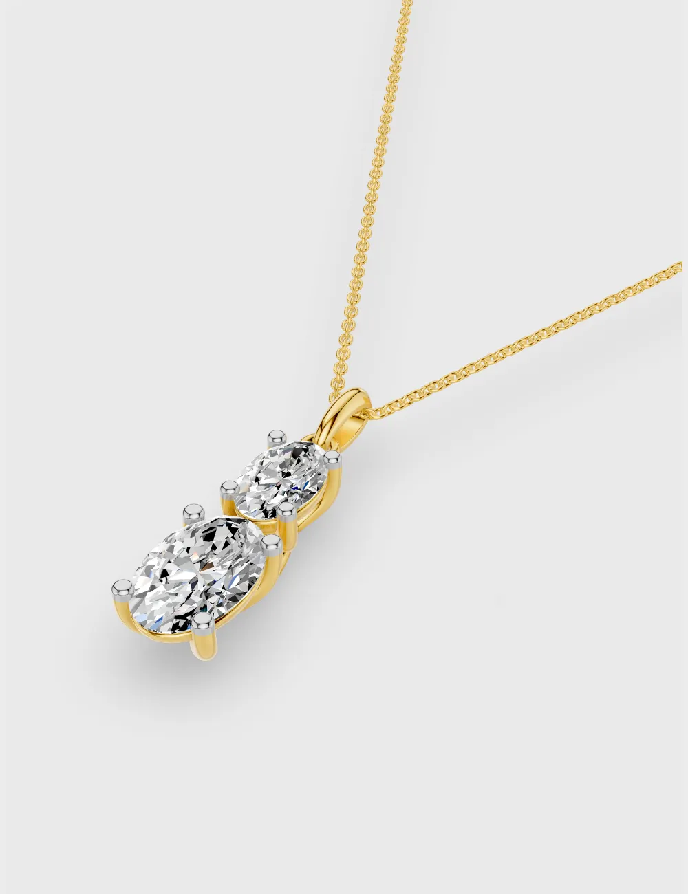 Illume Duo Diamond Pendant 1.32 carat FG-VVS, Yellow Gold, large, image 2