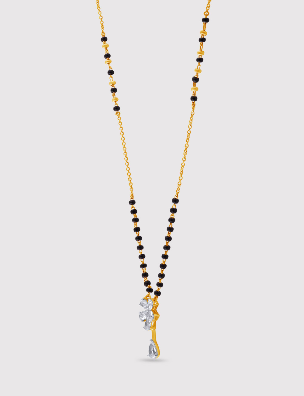 Radiant Vows Diamond Mangalsutra 0.97 cent FG-VVS, Yellow Gold, large, image 2