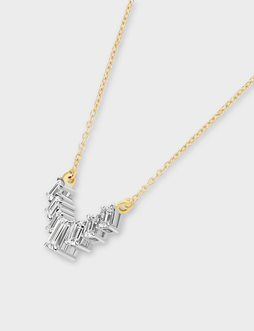 Linear Luxe Diamond Pendant 2.14 carat FG-VVS, Yellow Gold, large, image 2