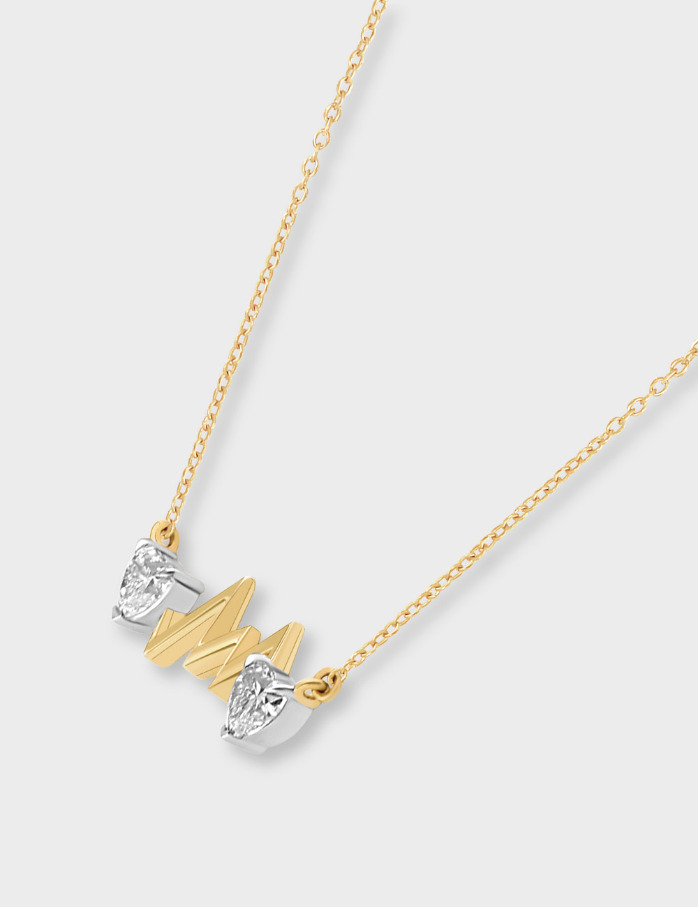 Poised Heartbeat Diamond Pendant 0.77 cent FG-VVS, Yellow Gold, large, image 2