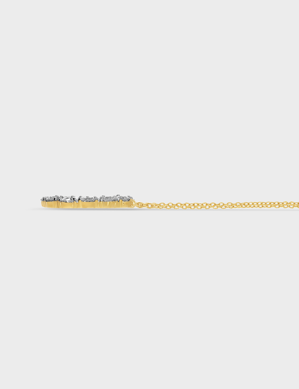 Promise Circle Diamond Chain Pendant 1.34 carat FG-VVS, Yellow Gold, large, image 3