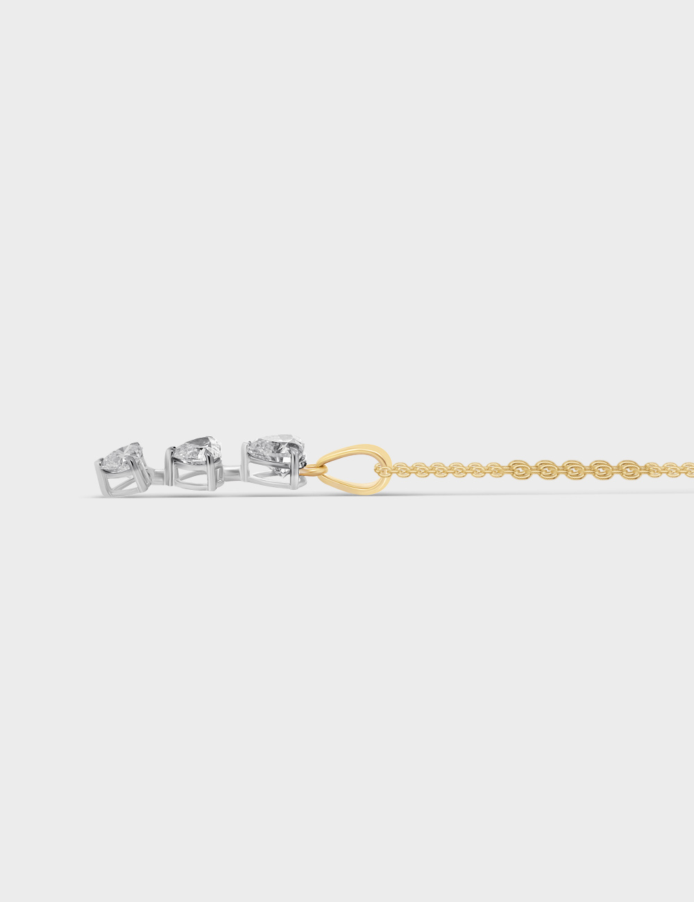 Cascade of Affection Diamond Pendant 1.66 carat FG-VVS, Yellow Gold, large, image 3